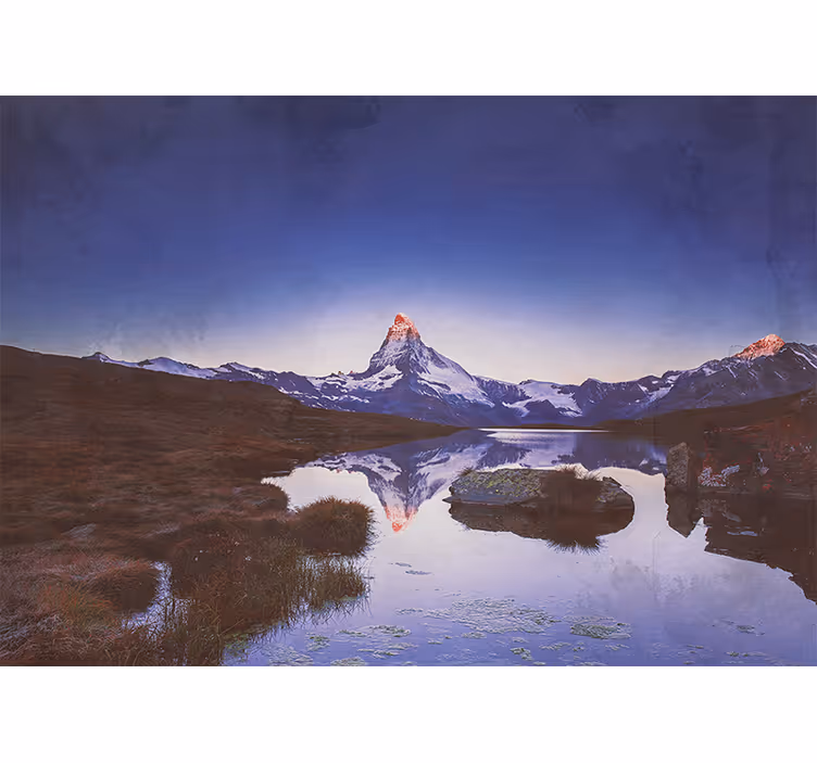 Tapisserie paysage Écho des montagnes majestueuses - TenStickers