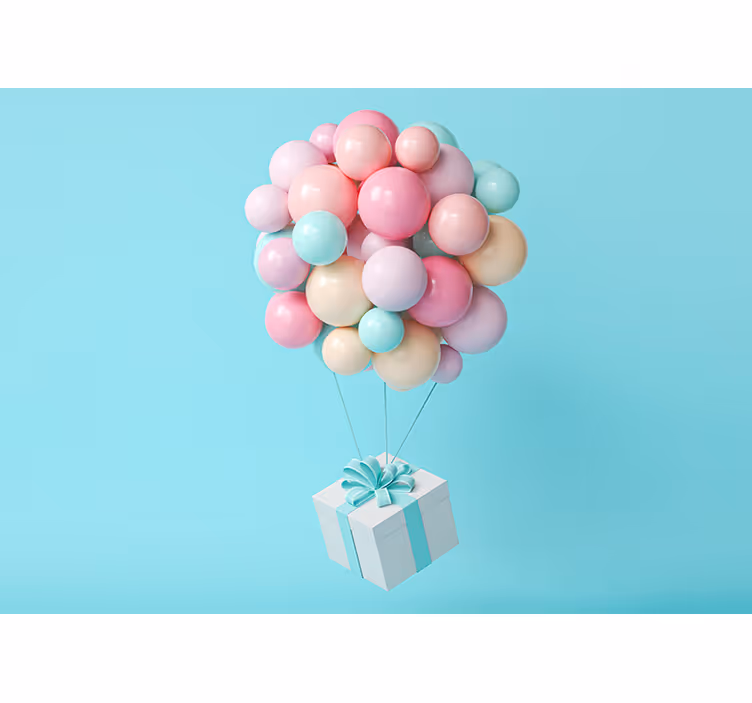 Tapisserie pour chambre bébé bouquet de ballons - TenStickers