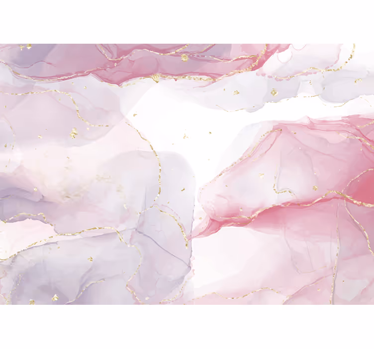 Tapisserie abstraite tourbillons roses délicats - TenStickers