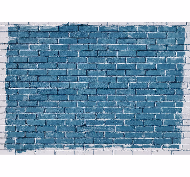 Tapisserie brique mur texturé bleu - TenStickers