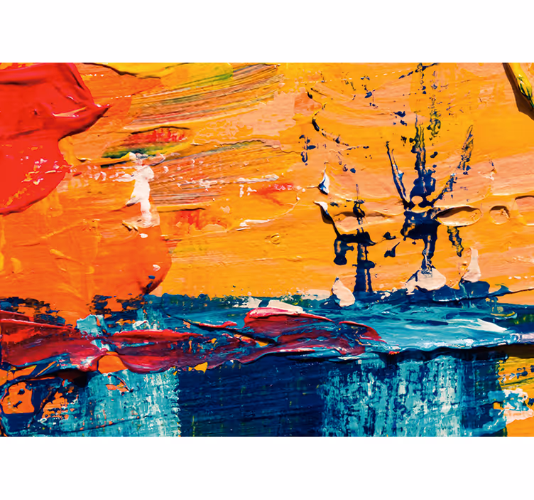 Tapisserie art paysage marin abstrait vibrant - TenStickers