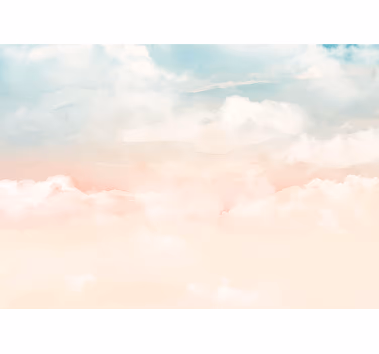 Tapisserie ciel vue douce sur les nuages - TenStickers
