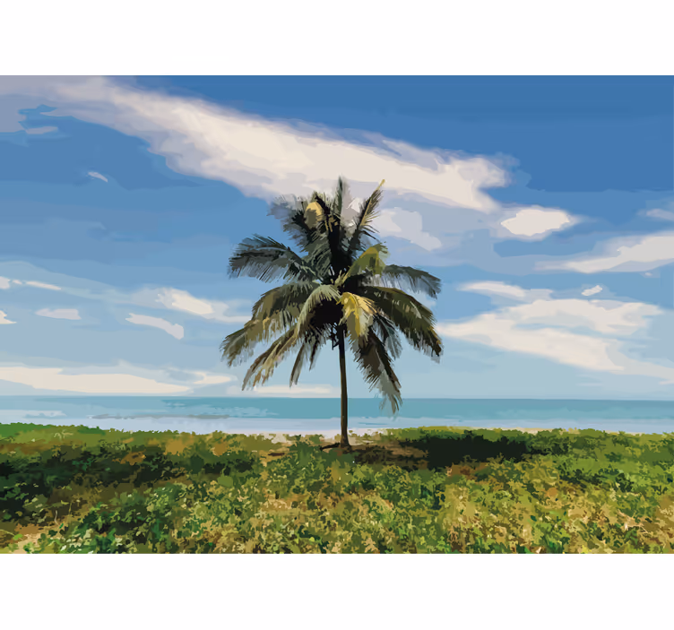 Papier peint nature paysage de palmier - TenStickers