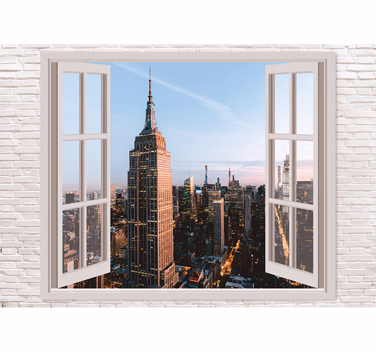Tapisserie new york vue empire state - TenStickers