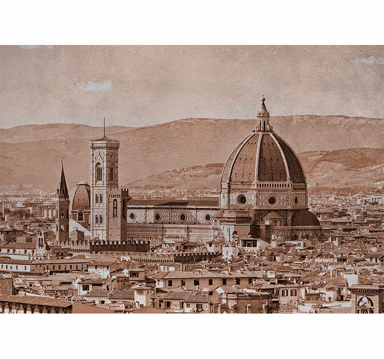 Tapisserie villes et pays vue du dôme de florence - TenStickers