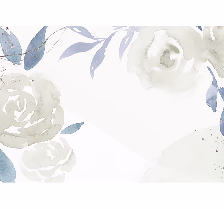 Tapisserie fleur conception abstraite élégante - TenStickers