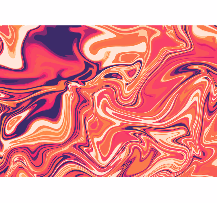 Tapisserie abstraite motifs tourbillonnants fluides - TenStickers