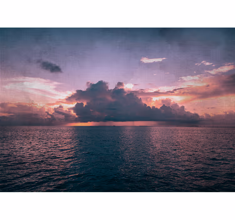 Tapisserie paysage océan tranquille au crépuscule - TenStickers