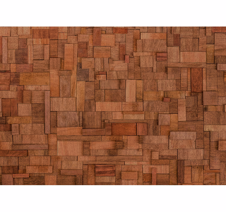 Tapisserie imitation pierre et lames de bois texturées - TenStickers