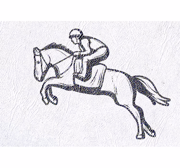 Tapisserie véhicules saut d'équitation - TenStickers
