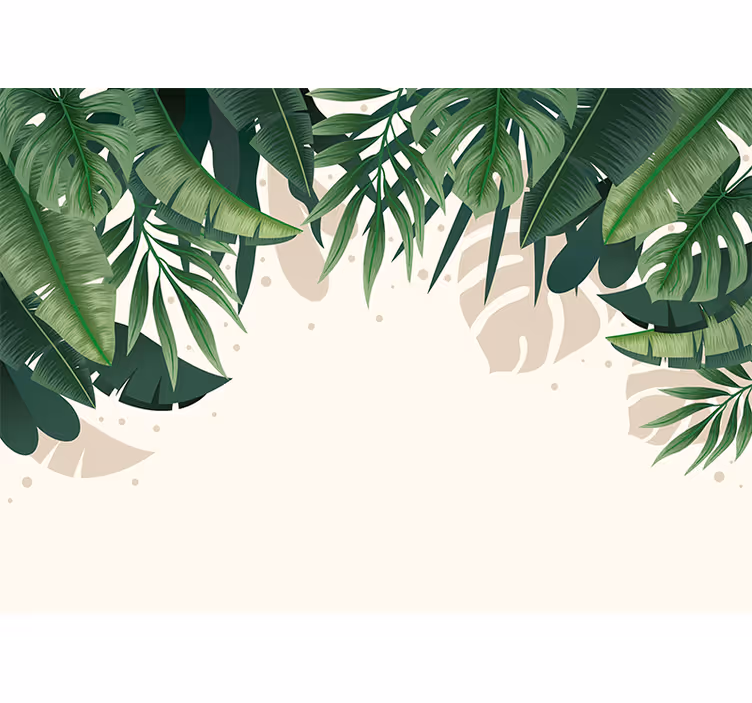 Papier peint nature feuillage tropical - TenStickers
