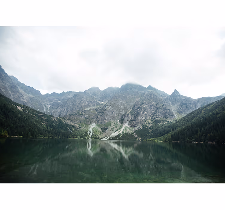 Tapisserie paysage reflet de montagnes majestueuses - TenStickers