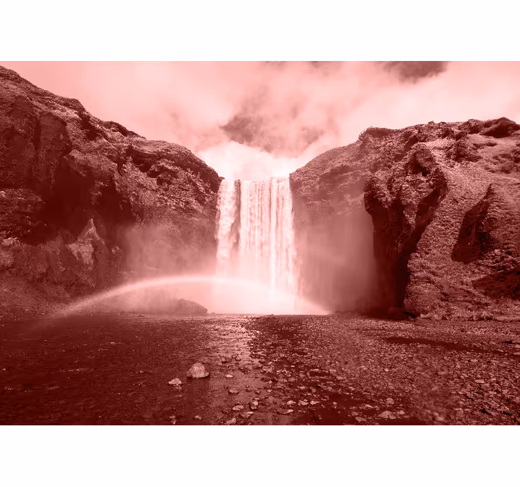 Tapisserie cascade paysage de grande chute d'eau - TenStickers