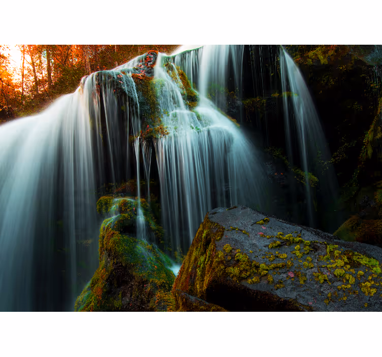 Tapisserie cascade eau douce qui tombe - TenStickers