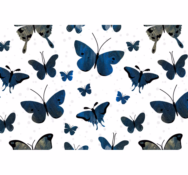 Tapisserie salle de bain papillon élégant en vol - TenStickers
