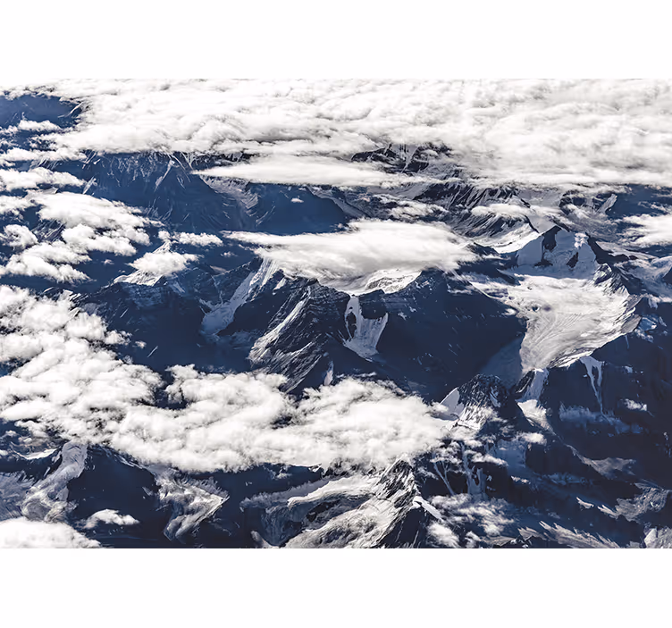 Tapisserie montagne vue majestueuse sur les montagnes - TenStickers