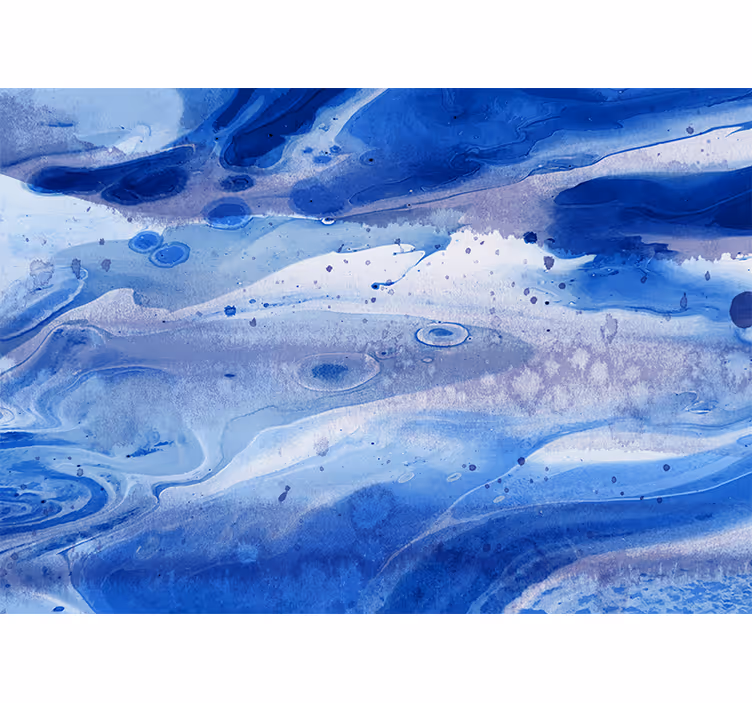 Tapisserie abstraite motifs vagues océaniques - TenStickers