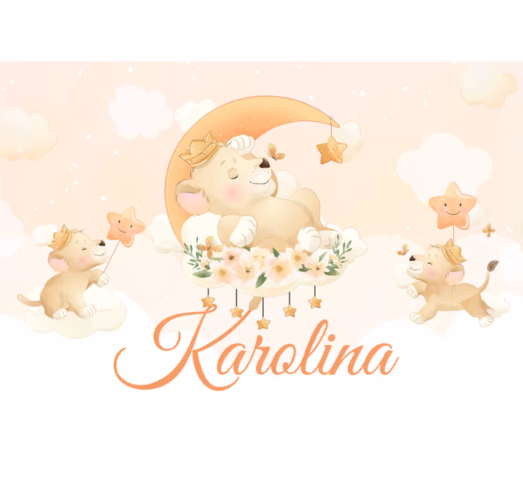 Tapisserie animaux scène de lion rêveuse - TenStickers