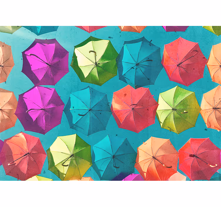 Tapisserie graffiti design parapluie coloré - TenStickers