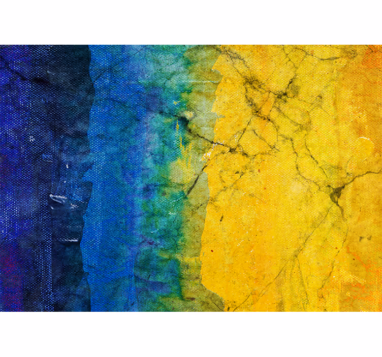 Tapisserie abstraite mélanges de couleurs vives - TenStickers