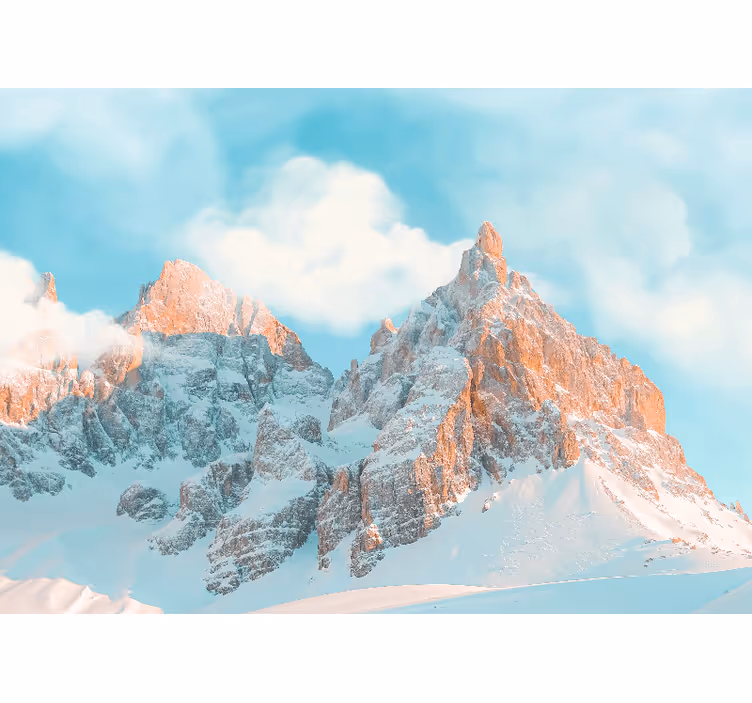Tapisserie montagne sommets givrés royaux - TenStickers