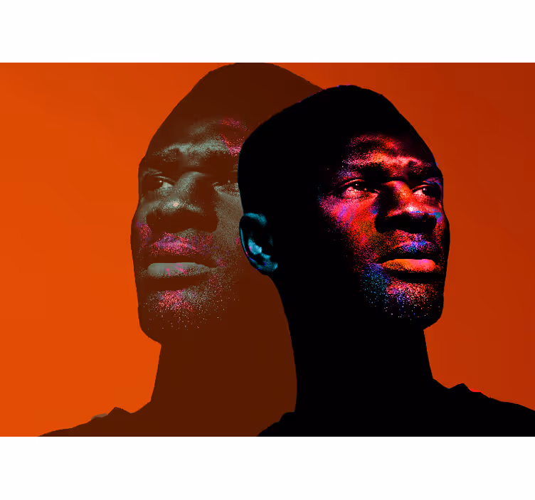 Tapisserie personnalisée silhouettes portraits dynamiques - TenStickers