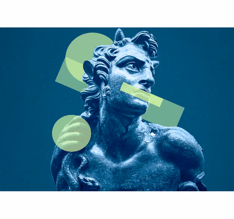Tapisserie art statue aux formes géométriques - TenStickers