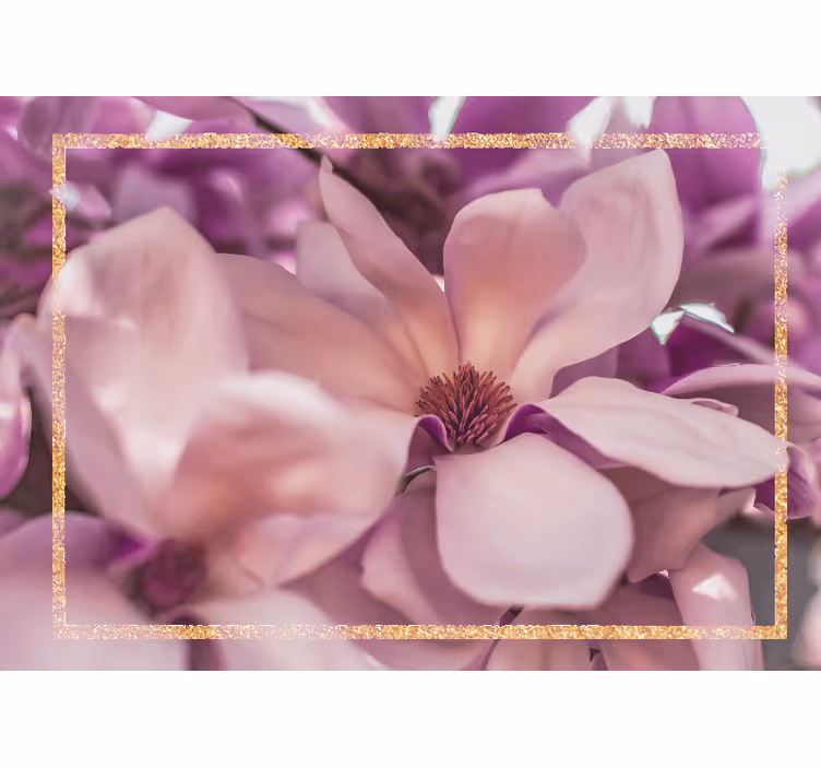 Tapisserie fleur magnolia en gros plan - TenStickers