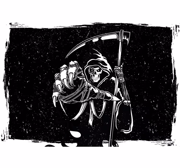 Tapisserie halloween illustration de la faucheuse - TenStickers