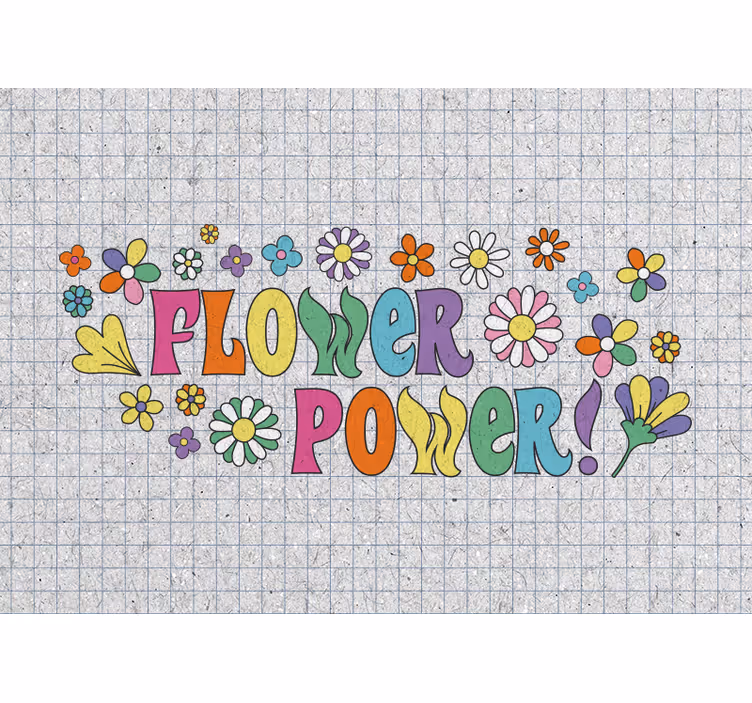Tapisserie fleur design pouvoir floral - TenStickers