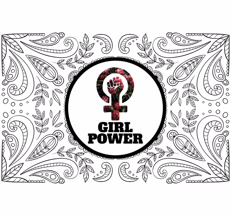 Tapisserie phrase affirmation de l'autonomisation féminine - TenStickers