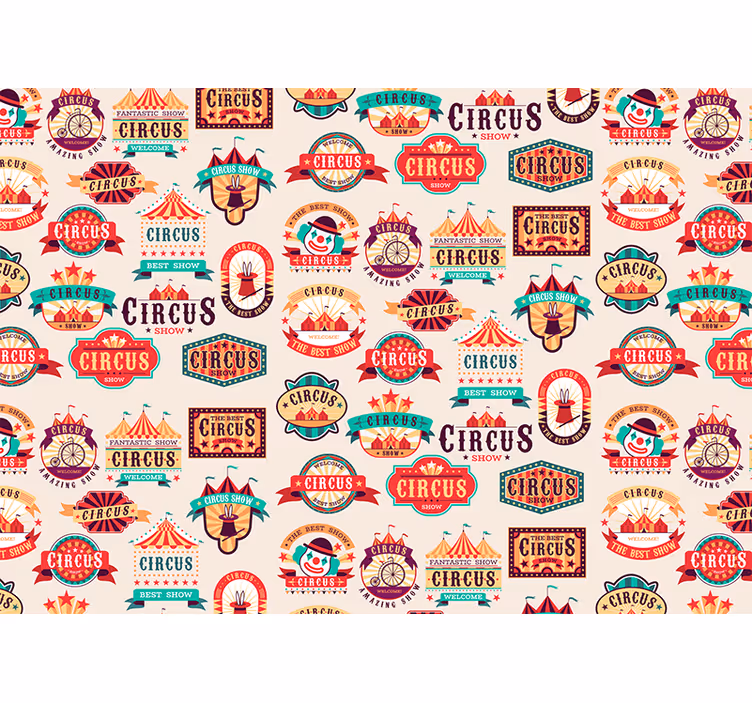 Tapisserie phrase thème cirque - TenStickers