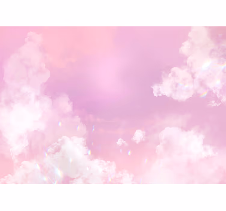 Tapisserie ciel paysage nuageux onirique - TenStickers