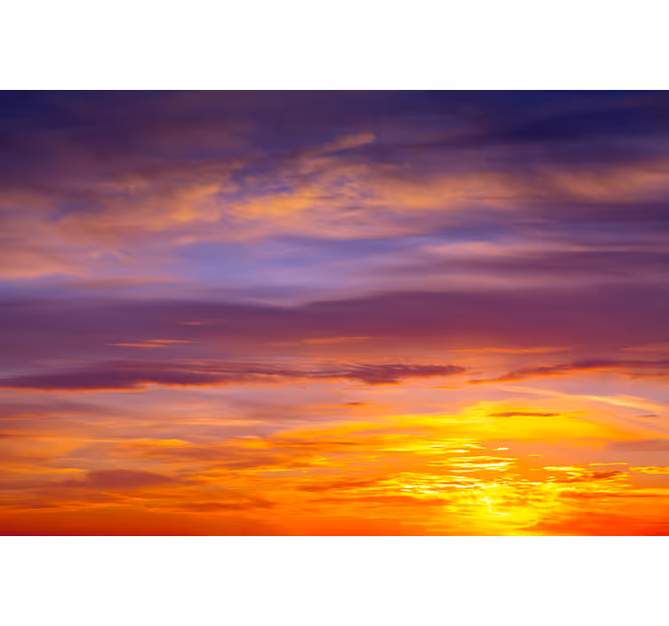 Tapisserie ciel vue majestueuse sur le coucher de soleil - TenStickers