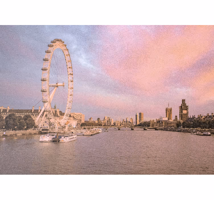 Tapisserie londres vue de la roue de londres - TenStickers
