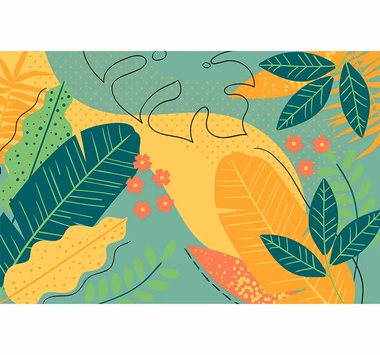Tapisserie nature feuilles tropicales décoratives - TenStickers