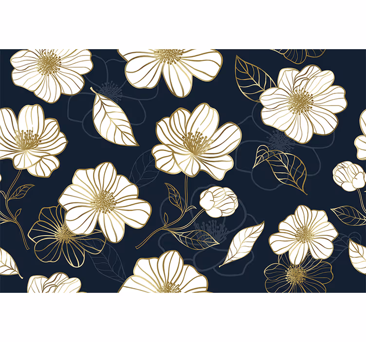 Tapisserie fleur arrangement botanique gracieux - TenStickers