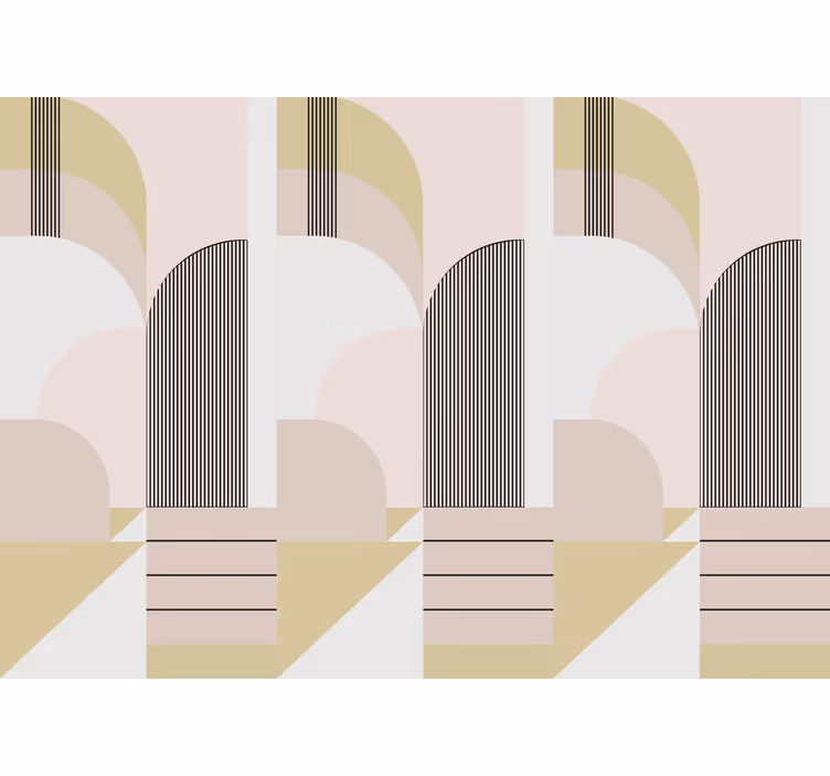 Tapisserie moderne motifs géométriques arqués - TenStickers