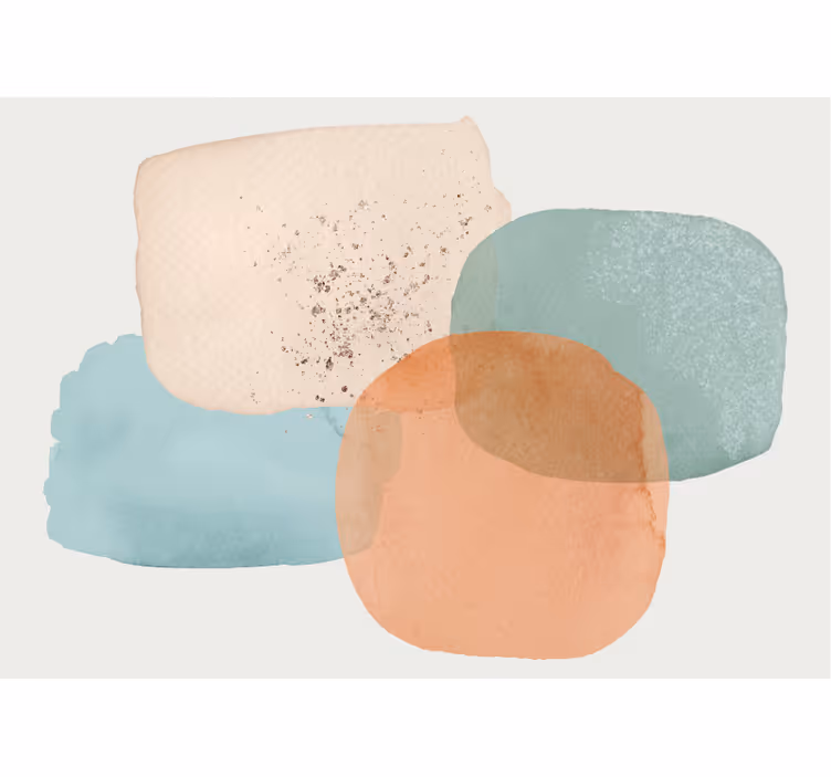 Tapisserie abstraite formes circulaires douces - TenStickers