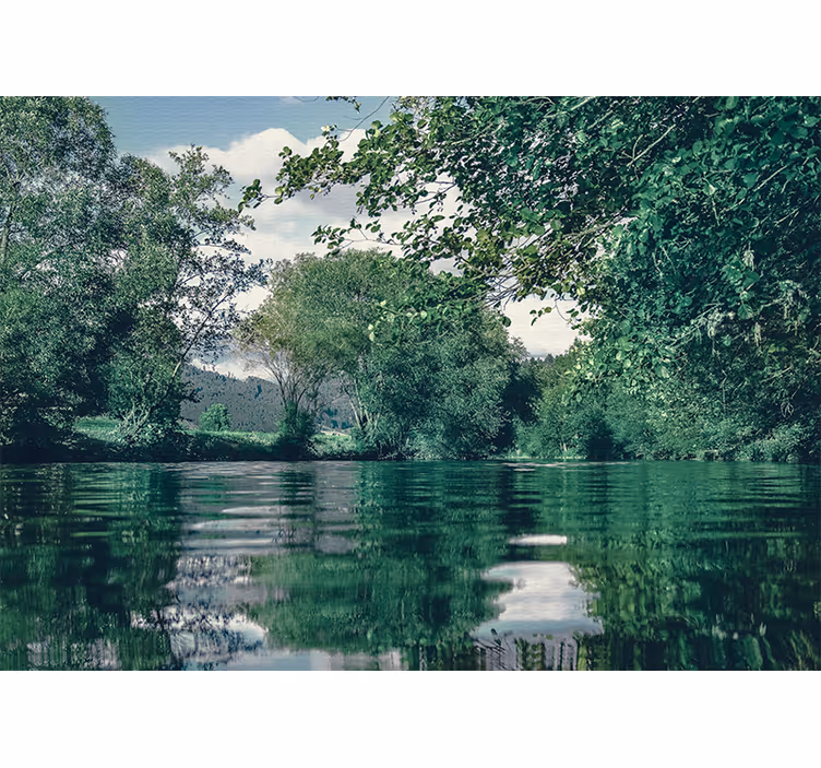 Tapisserie nature rivière paisible - TenStickers