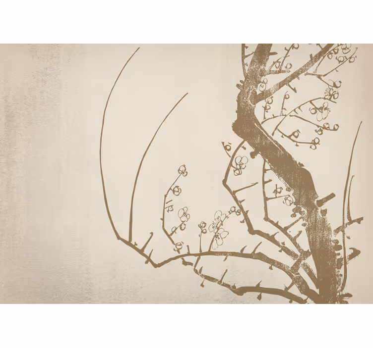 Tapisserie fleur branche de fleurs Élégante - TenStickers