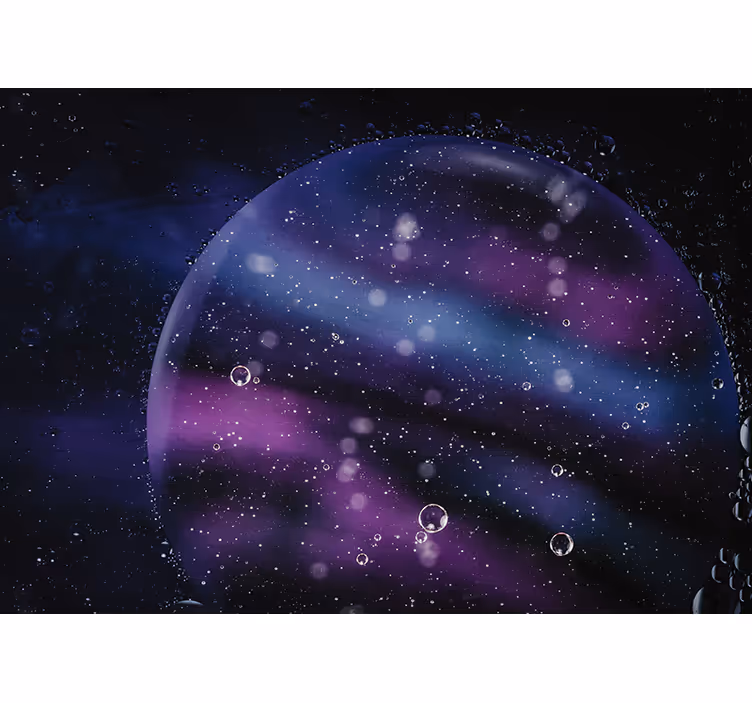 Tapisserie abstraite effet bulle cosmique - TenStickers