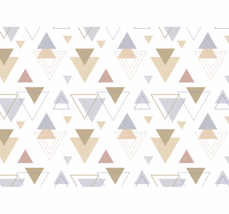 Tapisserie abstraite motifs triangulaires géométriques - TenStickers