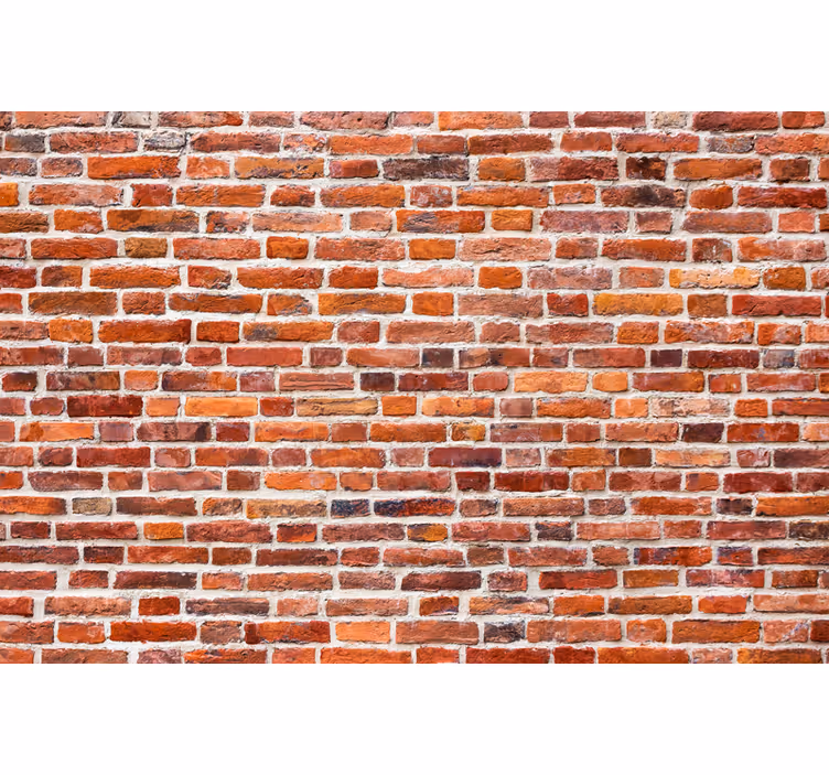 Tapisserie brique motif brique rustique - TenStickers