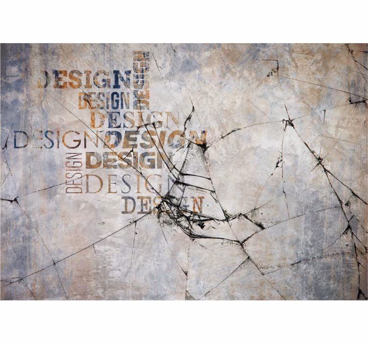 Tapisserie abstraite typographique moderne - TenStickers