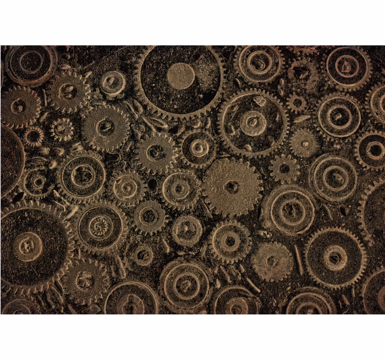 Tapisserie textures et motifs motifs de rouages - TenStickers