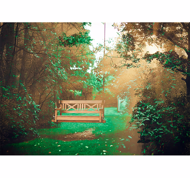 Tapisserie nature Évasion dans un jardin paisible - TenStickers
