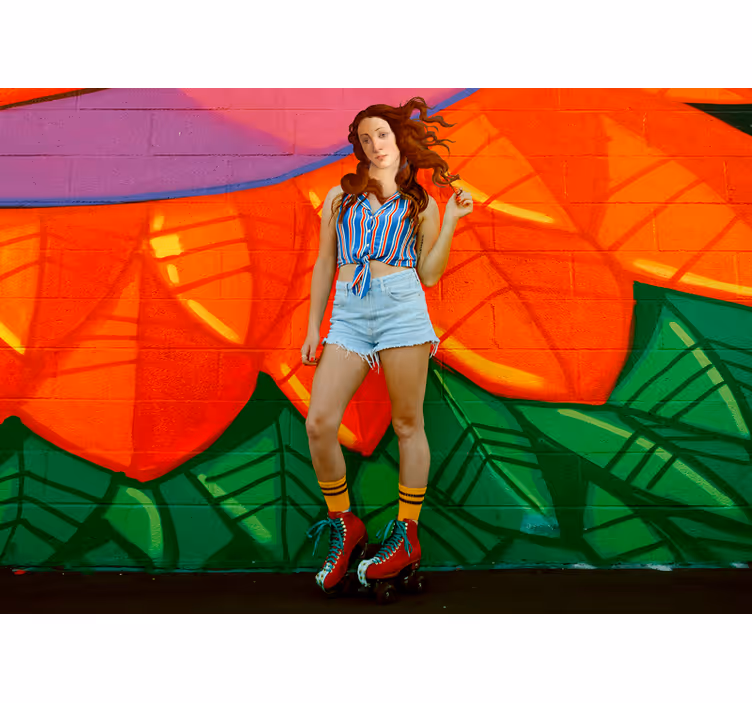 Tapisserie graffiti patineur audacieux - TenStickers