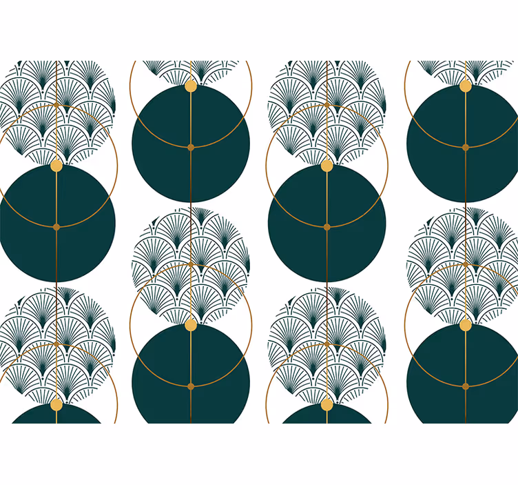 Tapisserie textures et motifs motifs de fans géométriques - TenStickers