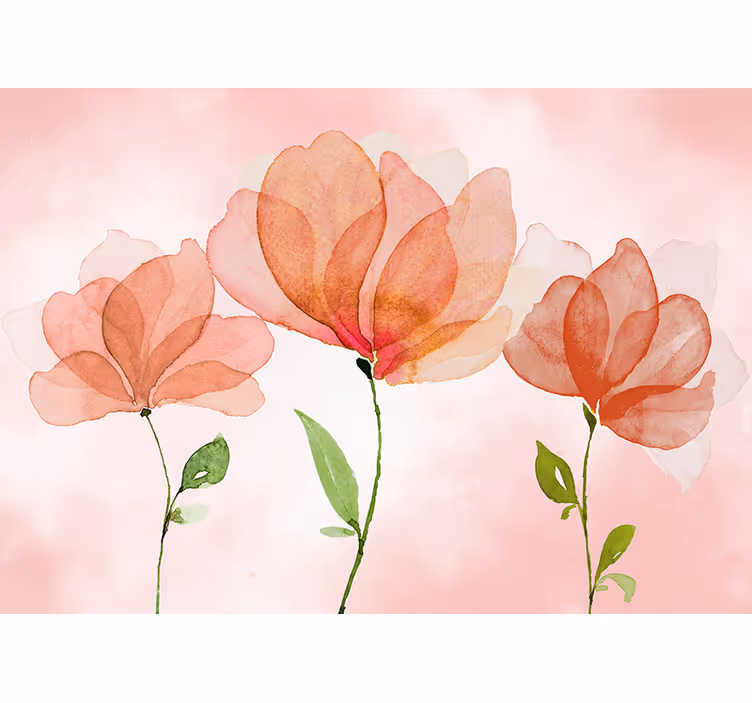 Tapisserie fleur Éclat floraux élégants - TenStickers